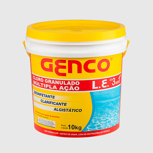 Genco® L.E. Cloro Multiação 3 Em 1 10Kg