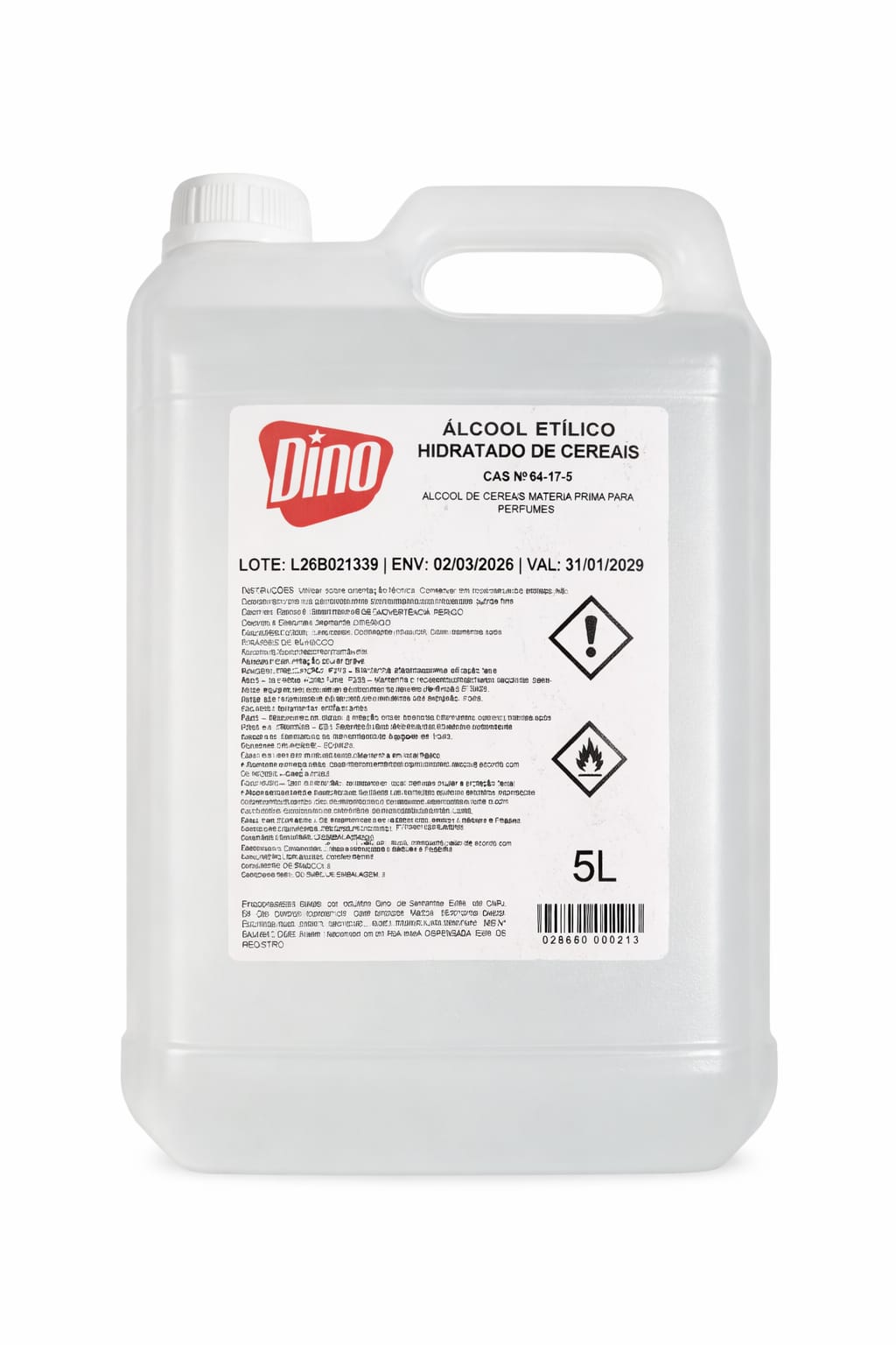 ALCOOL HIDRATADO DE CEREAIS 5LT