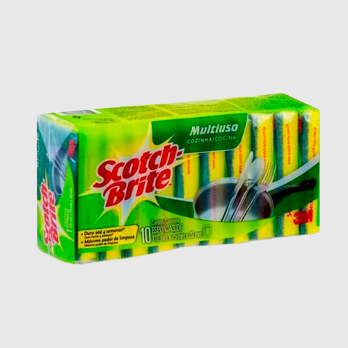 Esponja Multiuso Cozinha C/10 Un Scotch Brite 3M