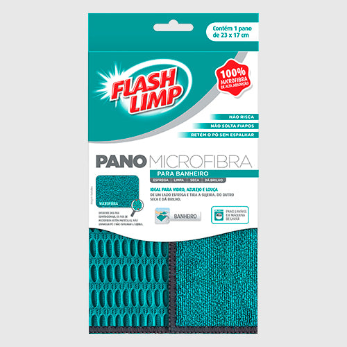 Pano Microfibra P/ Banheiro Flash Limp