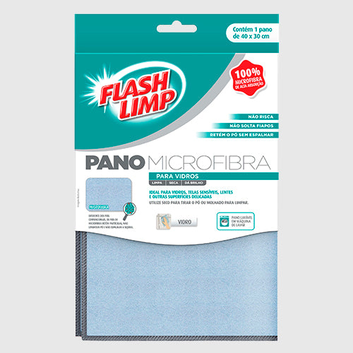 Pano Microfibra P/ Vidros Flash Limp