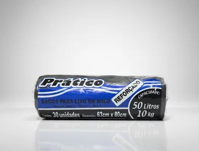 SACO PARA LIXO EM ROLO REFORÇADO 50 LITROS
