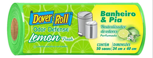 SACO DE LIXO BANHEIRO E PIA ODOR DEFENSE LEMON FRESH