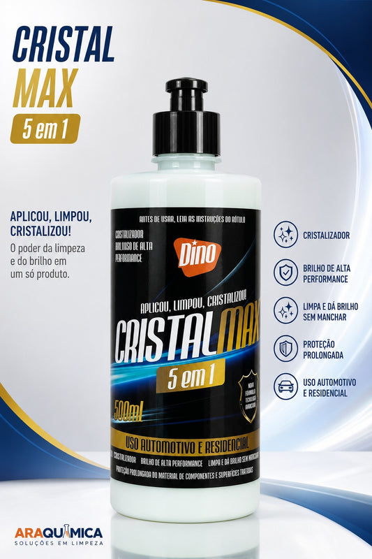 CristalMax 5 em 1 Dino 500ML  – Limpa, Cristaliza e Protege