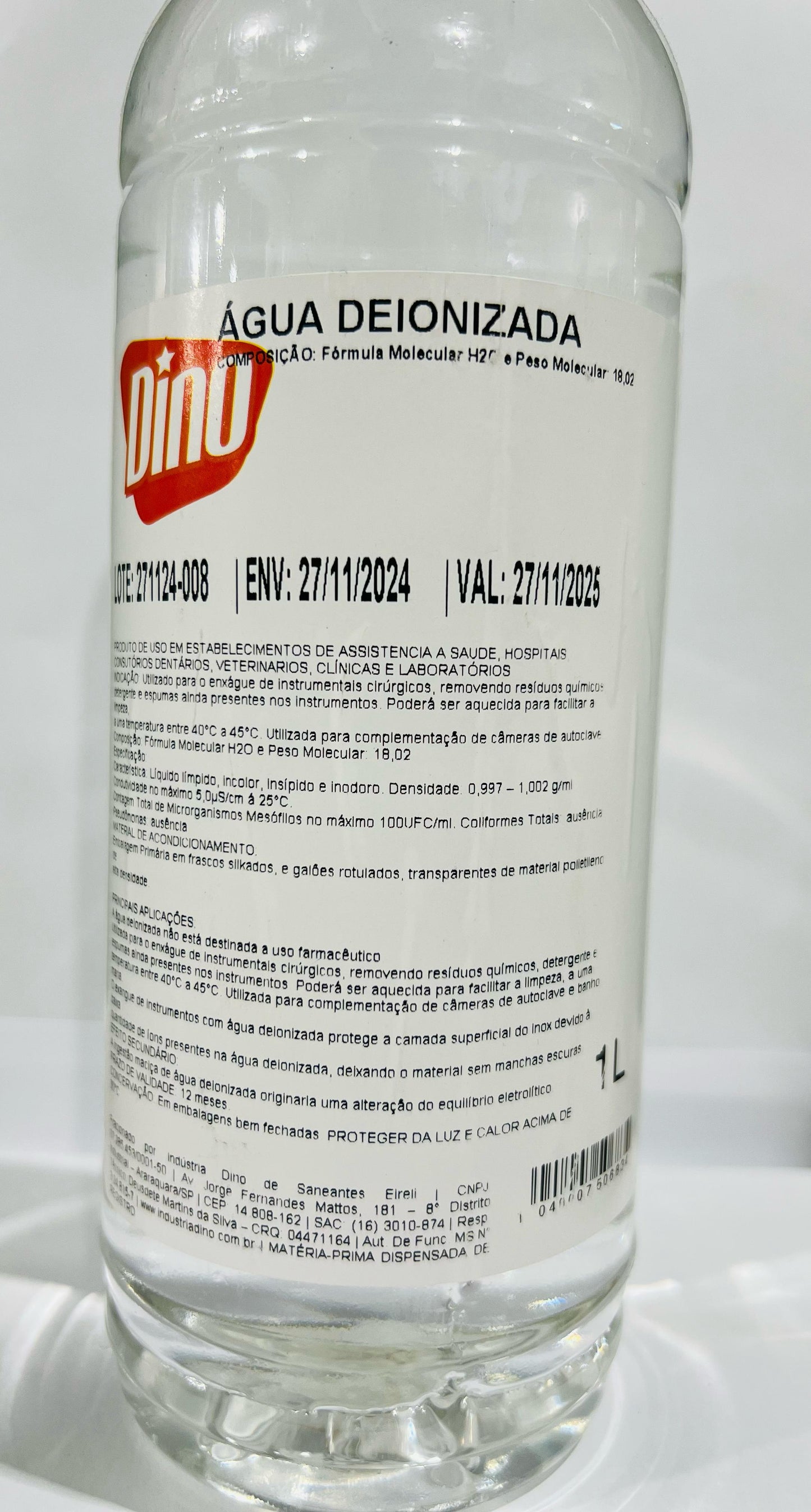 Agua Deionizada 1L