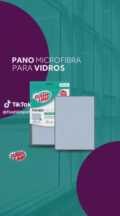 FLASH LIMP PANO MICROFIBRA PARA VIDROS 40X30 AZUL